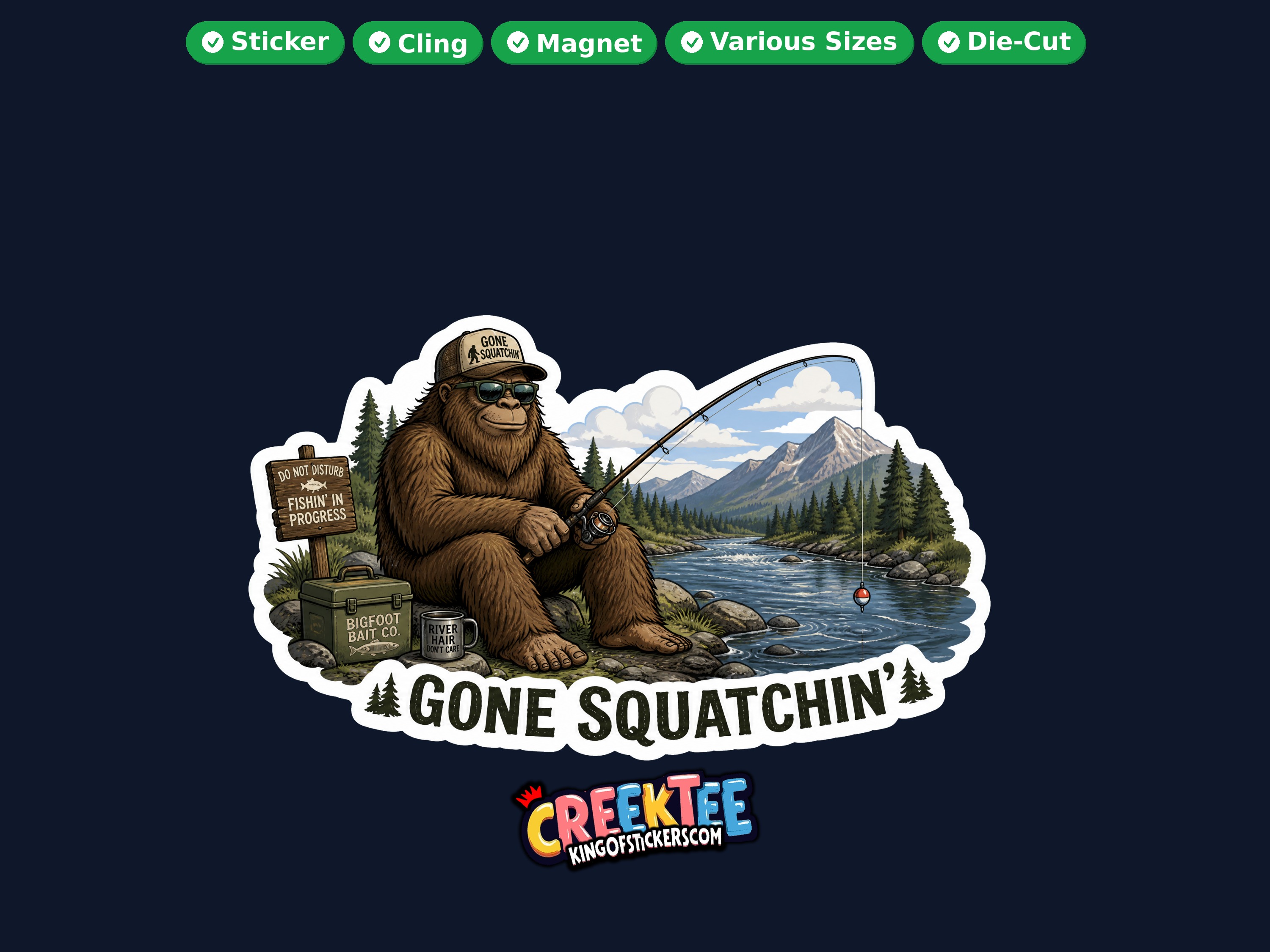Bigfoot Sasquatch Die Cut Vinyl Sticker  Window Cling or Magnet with Laminate Coating in Various Sizes