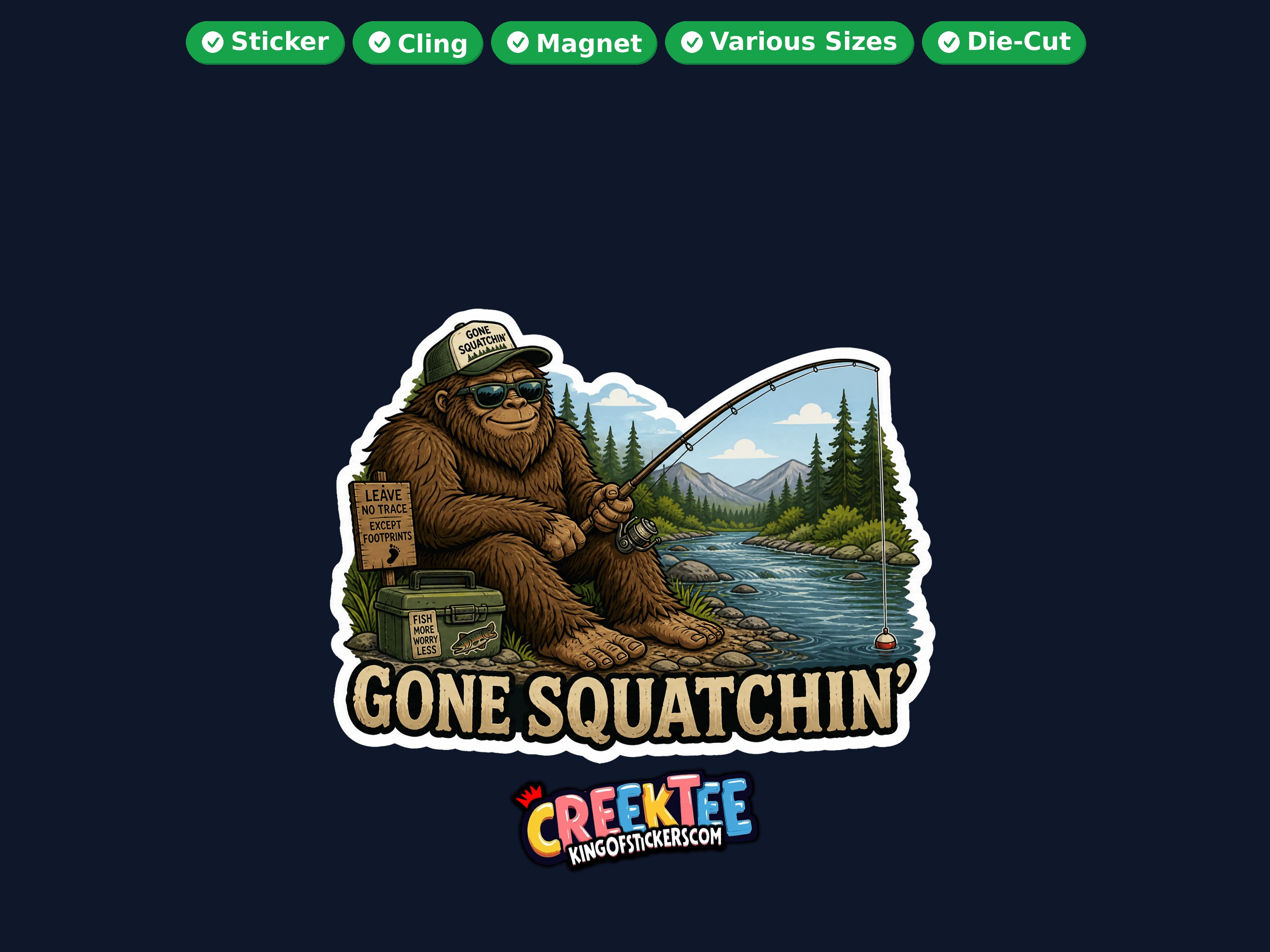 Bigfoot Sasquatch Die Cut Vinyl Sticker  Window Cling or Magnet with Laminate Coating in Various Sizes